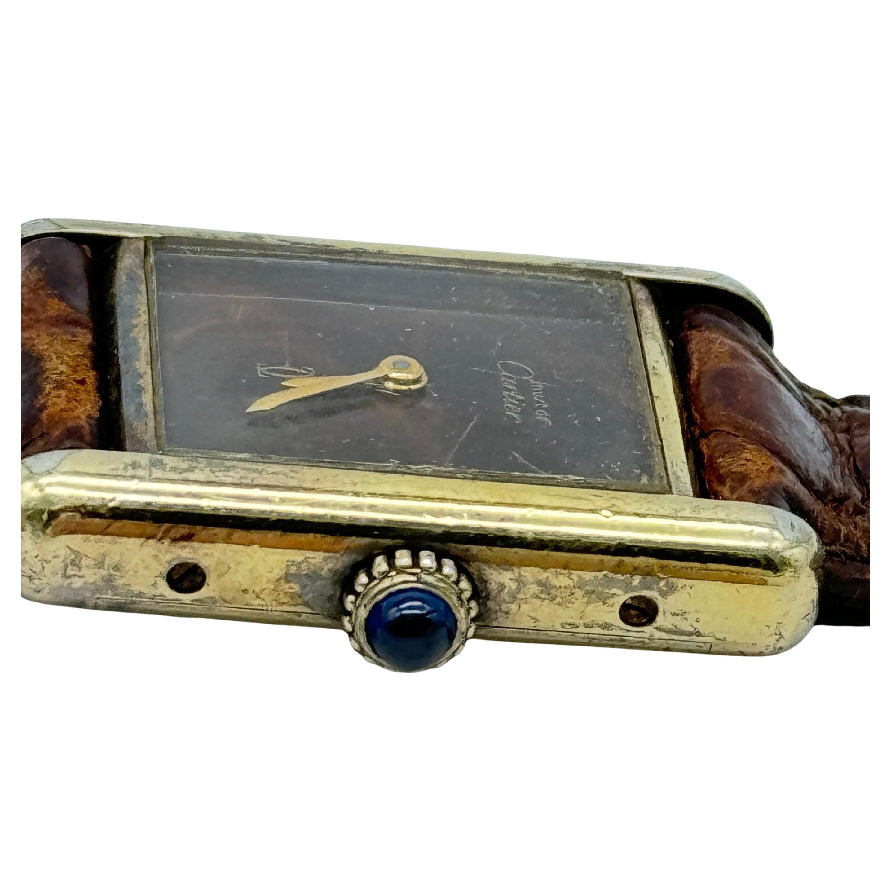 Cartier Tank Vermeil vintage argent/silver 2
