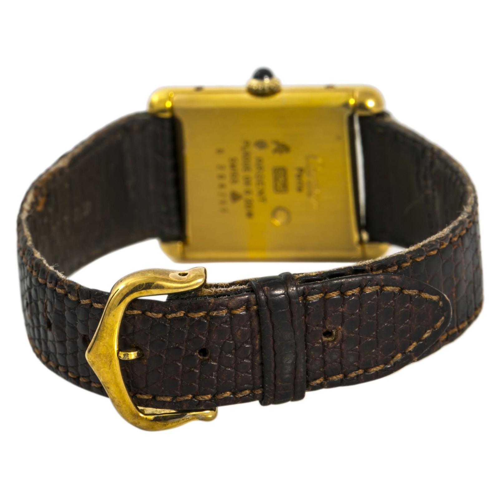 Cartier Tank Vermeil Reference #:Unknown. mechanical-hand-wind. Verified and Certified by WatchFacts. 1 year warranty offered by WatchFacts.
