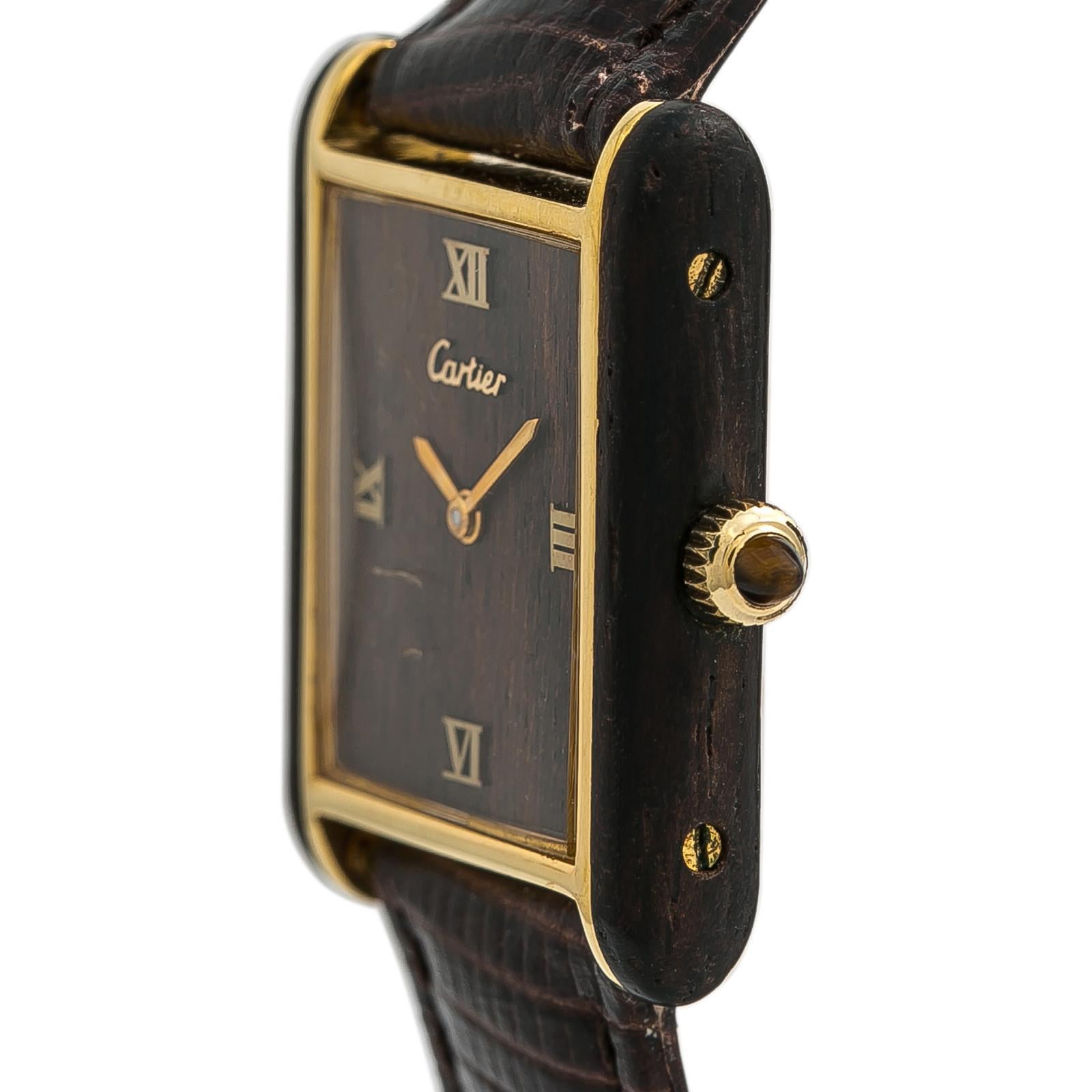 Cartier Tank Vermeil1920, Dial Certified Authentic In Excellent Condition In Miami, FL