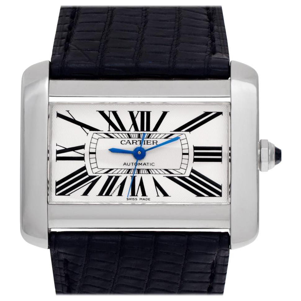 Cartier Tank W6300755 Stainless Steel White Dial Automatic Watch