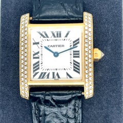 Cartier Tank Watch 18k Gold & Diamond