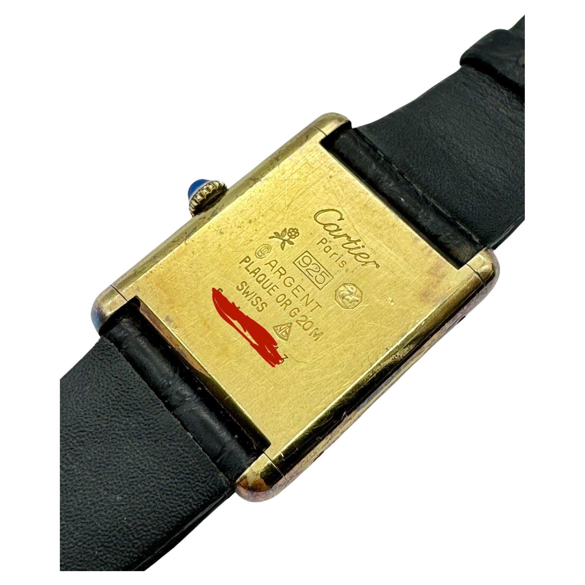 cartier argent plaque or g20m swiss