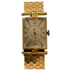 Cartier Tank Watch ca' 1940's With Gold Brick Bracelet