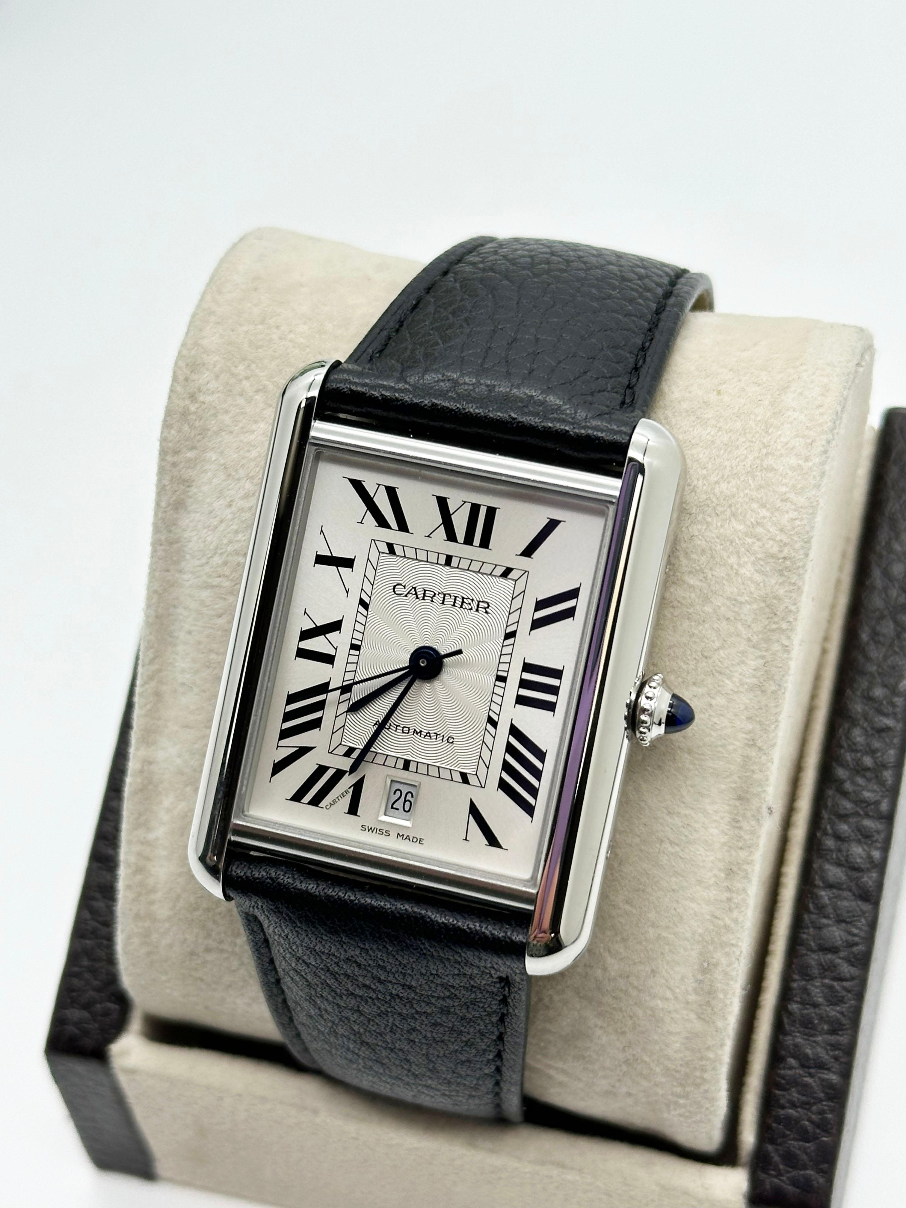 Women's or Men's Cartier Tank XL WSTA0040 Ref 4342 Stainless Steel Box Paper 2021