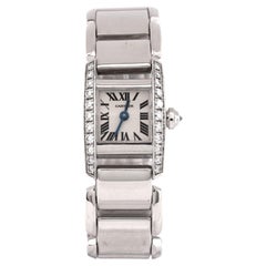 Cartier Tankissime Quartz Watch White Gold with Diamond Bezel 16