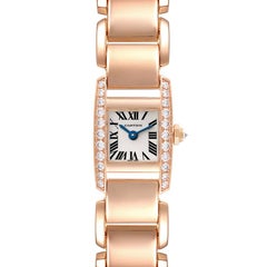Cartier Tankissime Silver Dial Rose Gold Diamond Ladies Watch W650048H