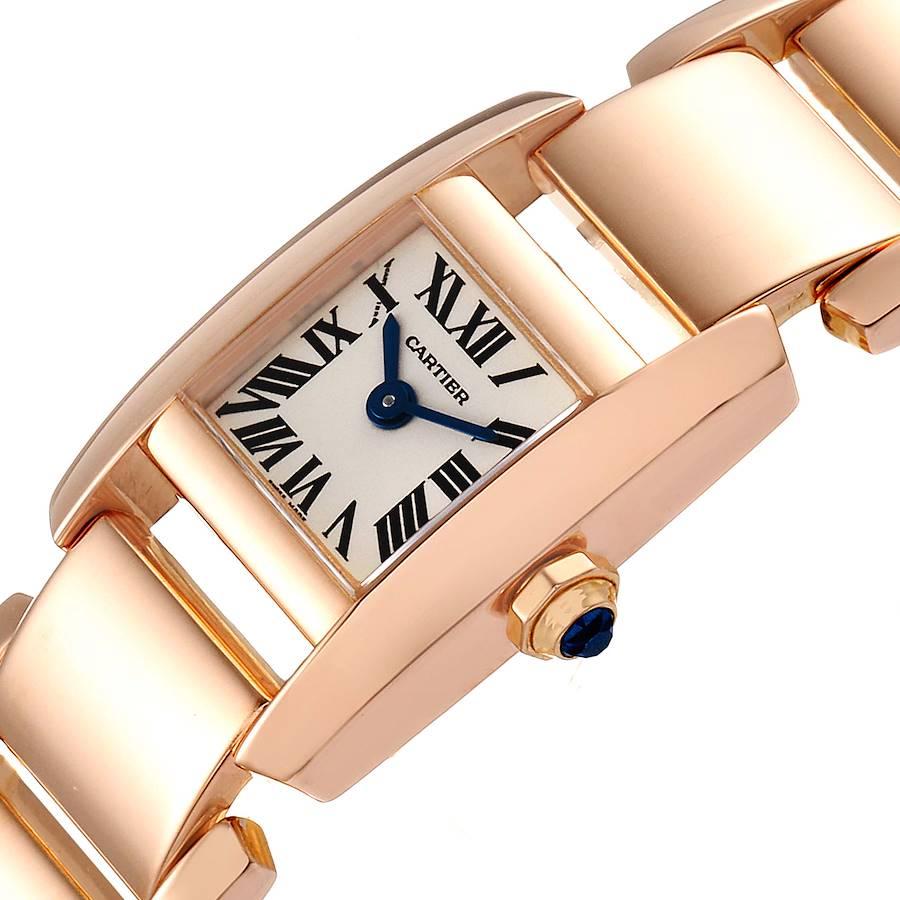 Cartier Tankissime Silver Dial Rose Gold Ladies Watch W650018H Box Papers 1
