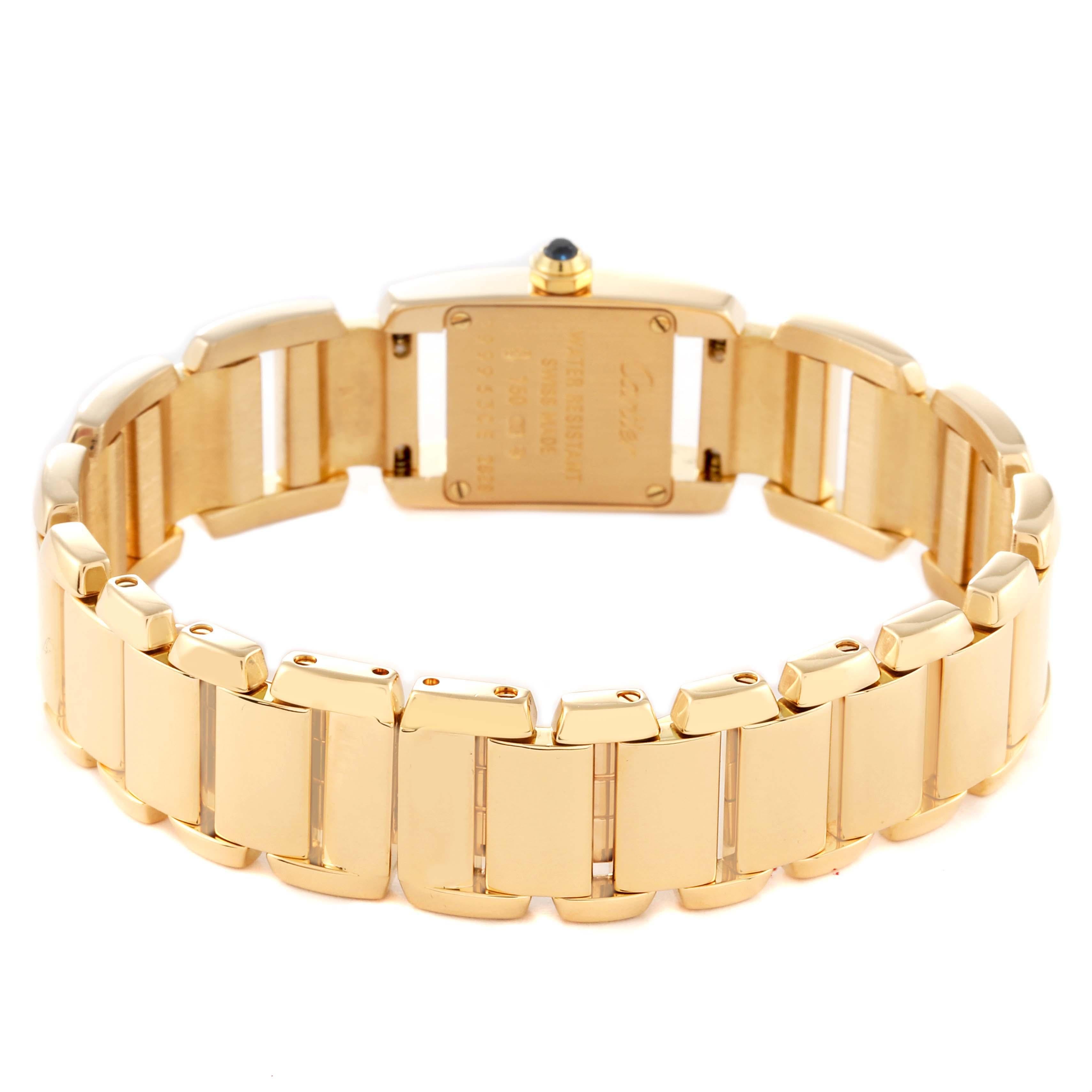 Cartier Tankissime Silver Dial Yellow Gold Ladies Watch W650037H 2