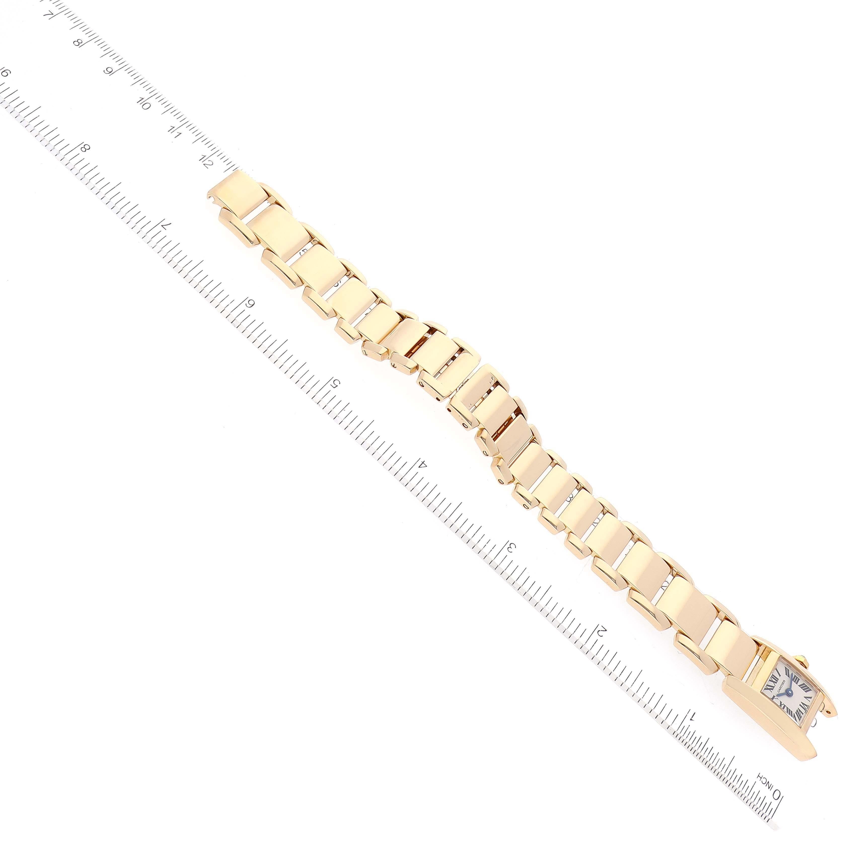 Cartier Tankissime Silver Dial Yellow Gold Ladies Watch W650037H 3