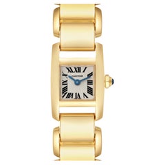 Cartier Tankissime Silver Dial Yellow Gold Ladies Watch W650037H