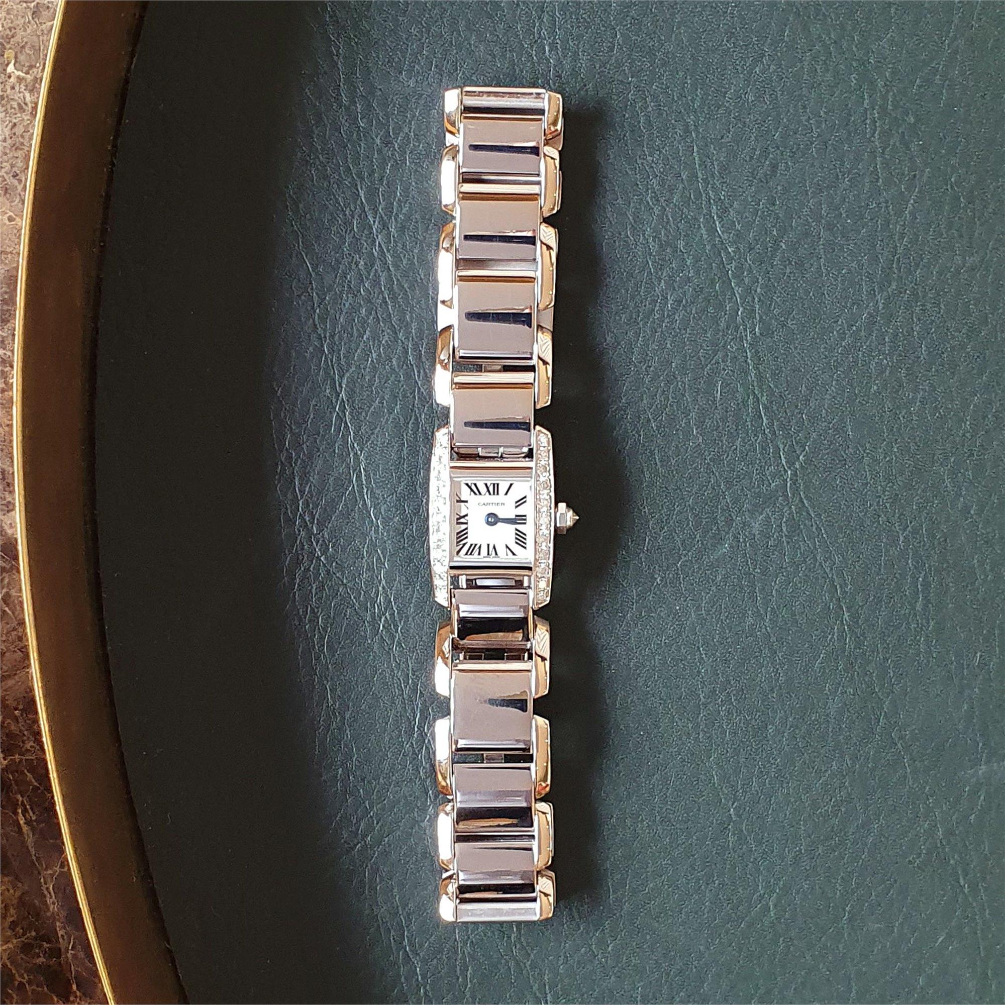 Cartier Tankissime WE70069H 2831 Ladies White Gold Watch 1