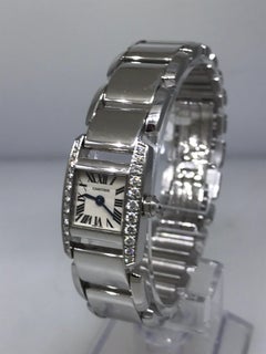 Cartier Tankissime White Gold Diamond Ladies Bracelet Watch WE70069H New