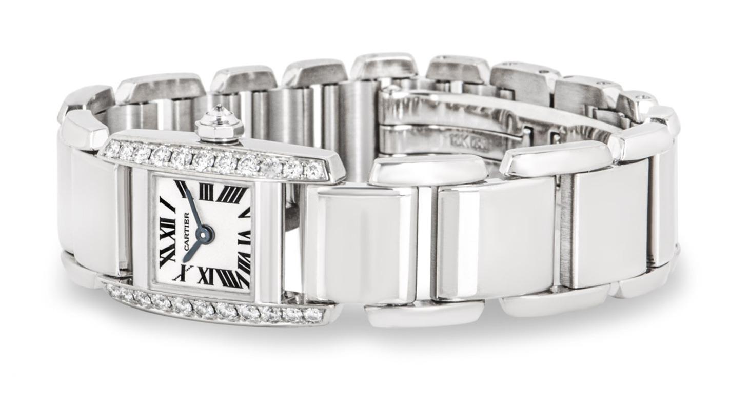 Cartier Tankissime Women's 18k White Gold Silver Dial WE70069H In Excellent Condition For Sale In London, GB