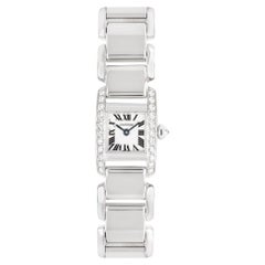 Cartier Tankissime Women's 18k White Gold Silver Dial WE70069H