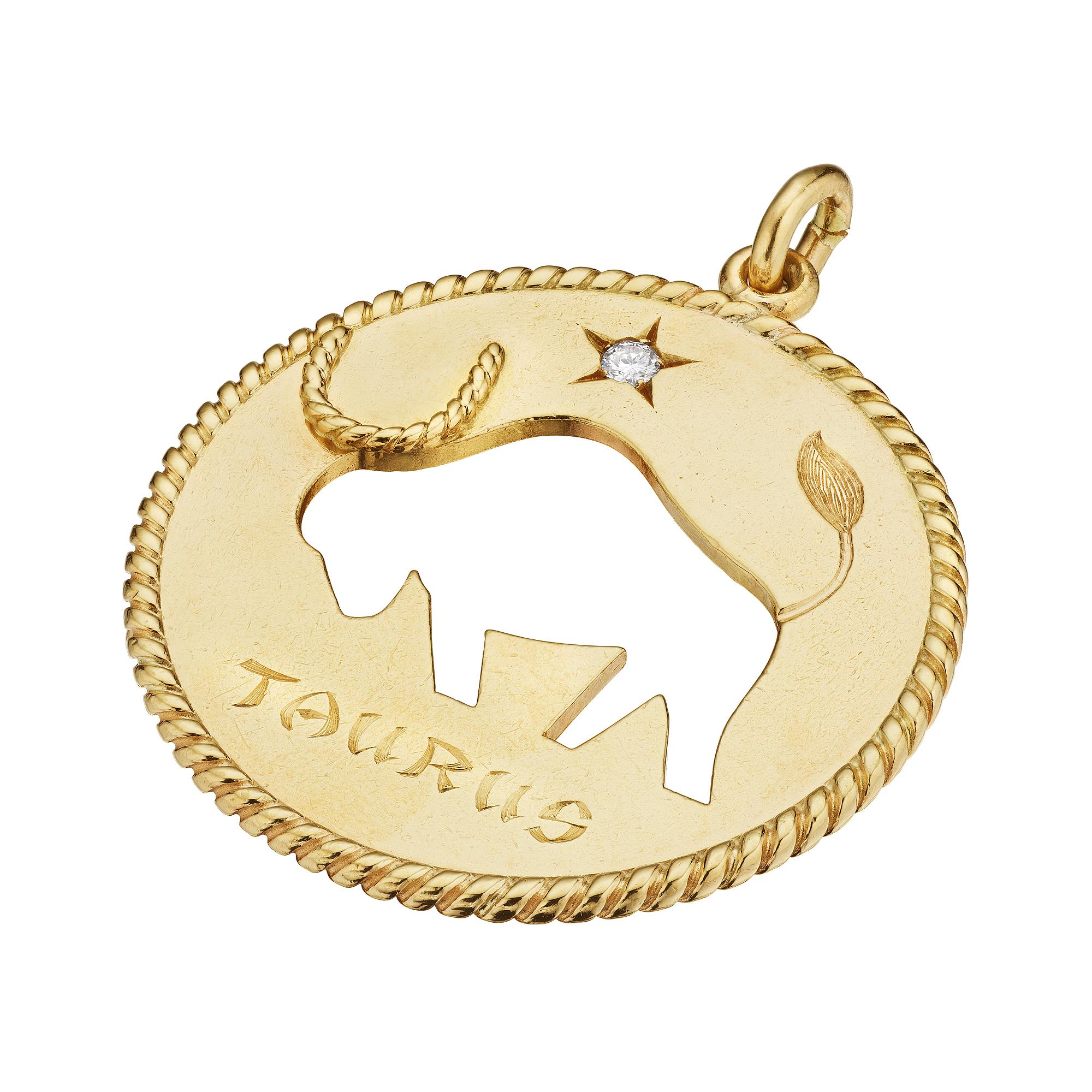 taurus necklace gold
