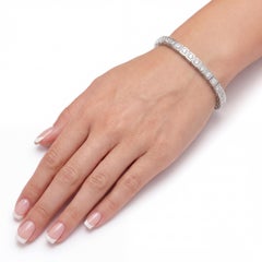 Cartier Tectonique 18K White Gold 5.70ct Diamond Bracelet