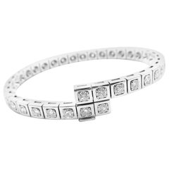 Cartier Tectonique Bracciale tennis con diamanti in oro bianco