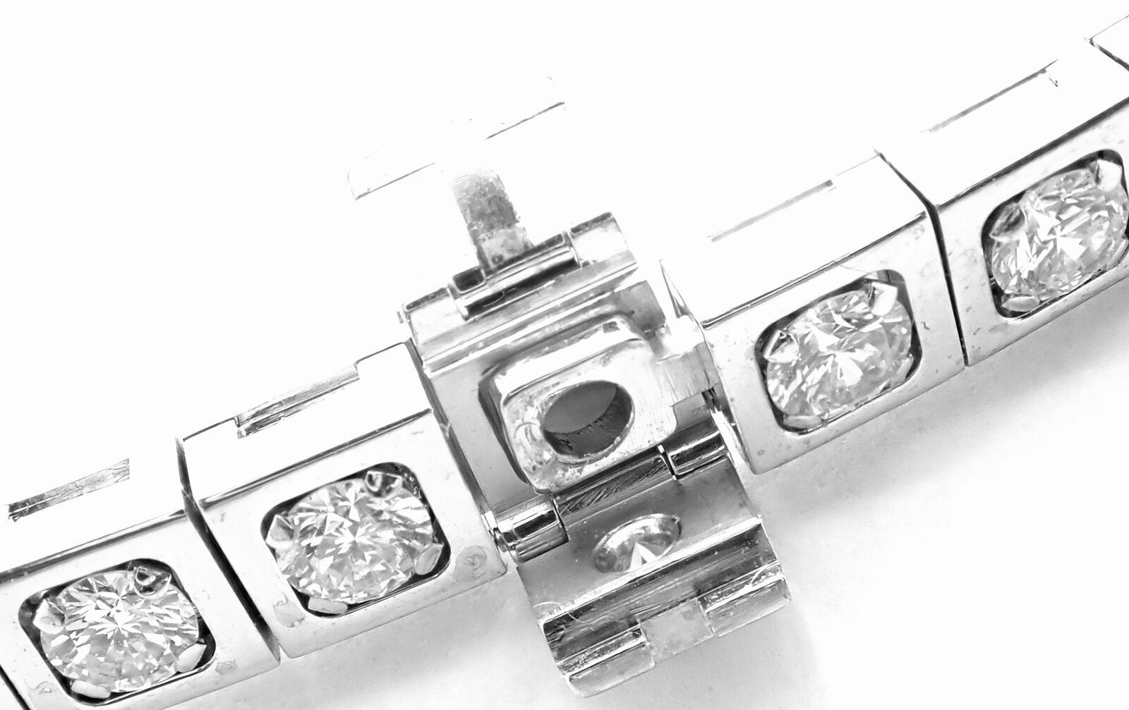 Cartier Tectonique Diamond Tennis White Gold Necklace For Sale 2