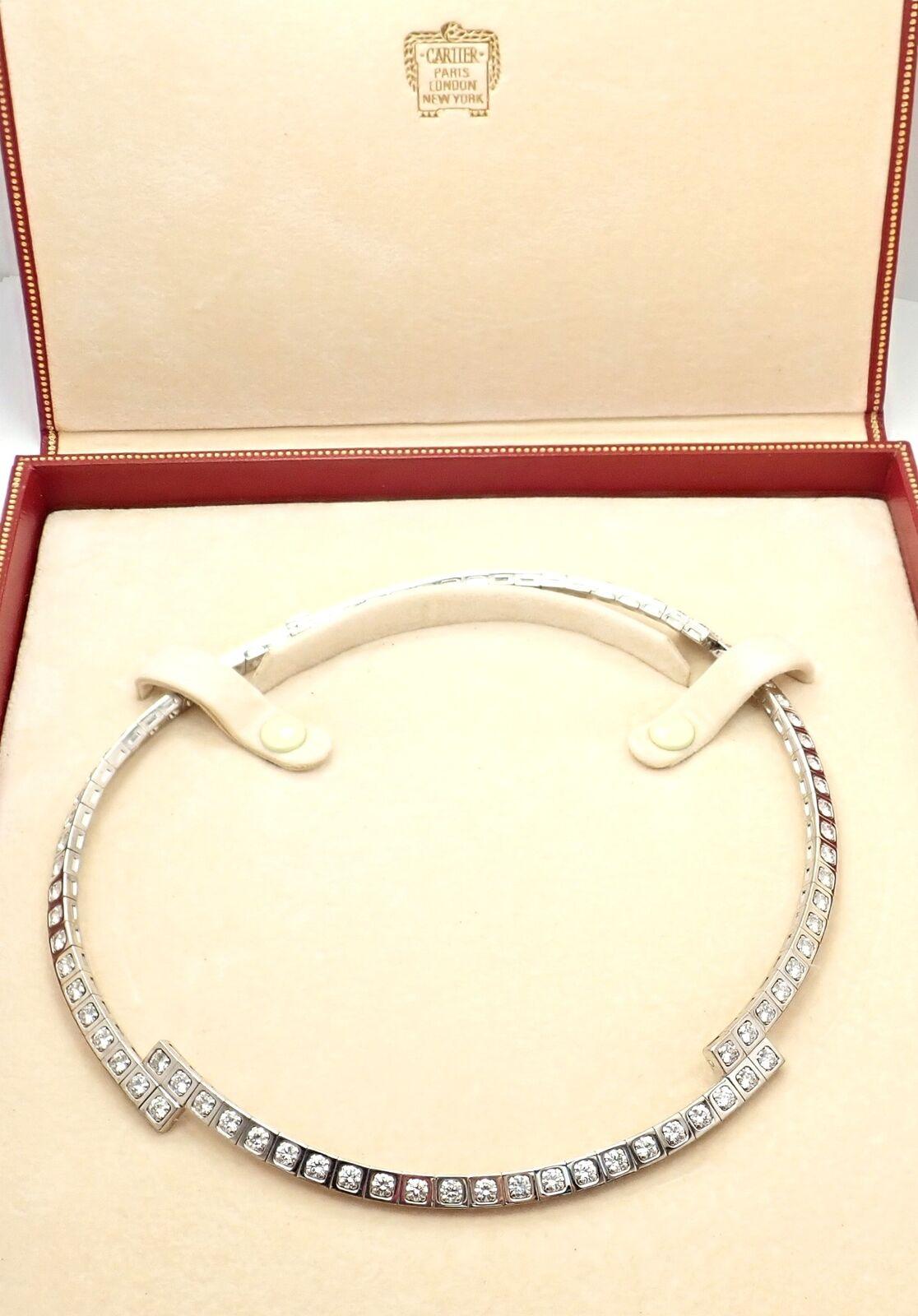 cartier diamond tennis necklace