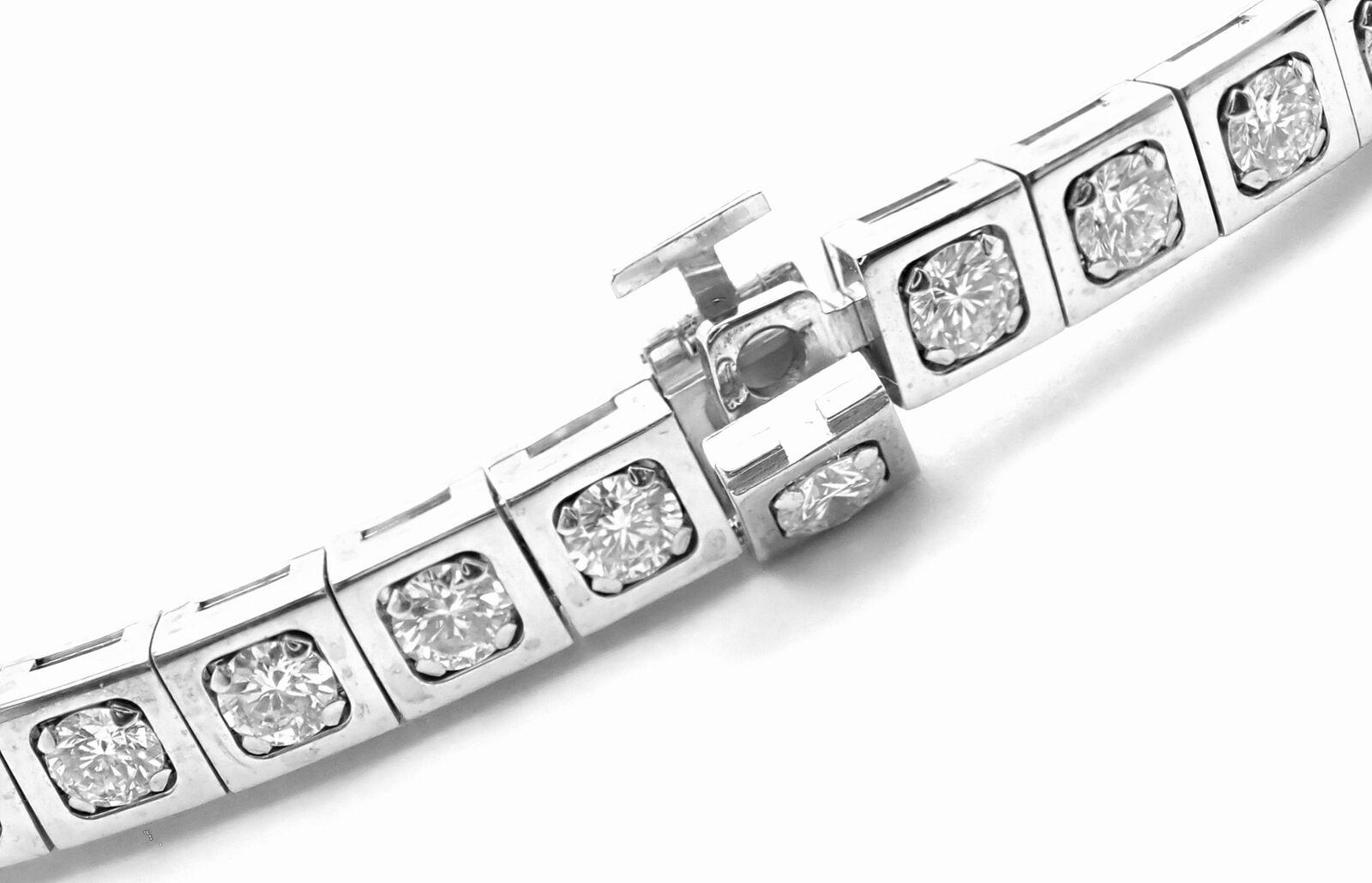 Women's or Men's Cartier Tectonique Diamond Tennis White Gold Necklace For Sale