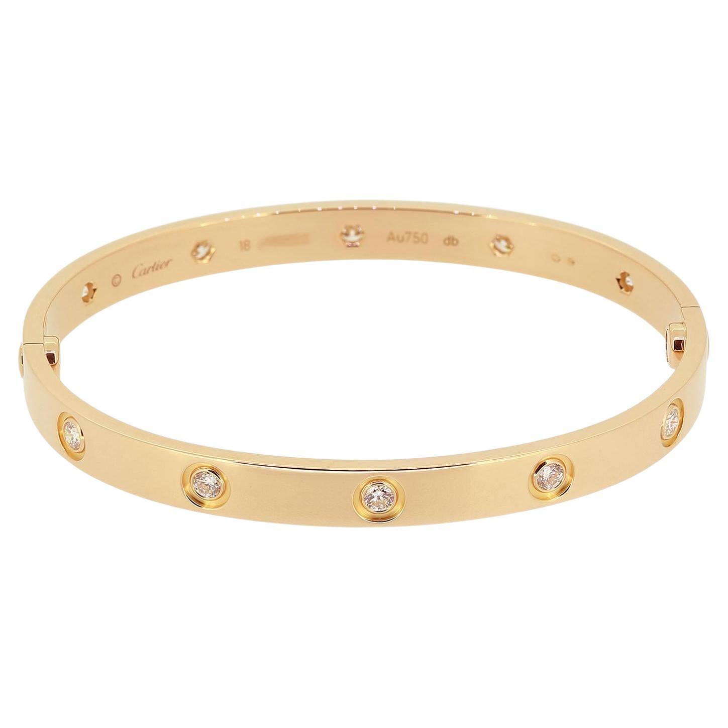 Cartier LOVE Bangle Size 18 For Sale at 1stDibs Cartier LOVE Bangle Size 18 For Sale at 1stDibs