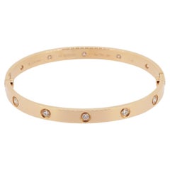 Bracelet LOVE à dix diamants de Cartier Taille 19