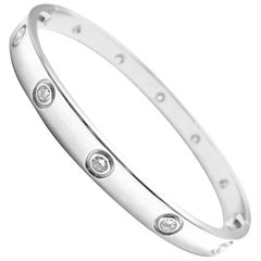 Cartier Ten Diamond White Gold Love Bangle Bracelet