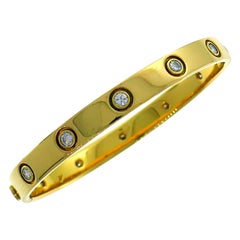 Cartier Ten Diamond Yellow Gold Love Bracelet Bangle