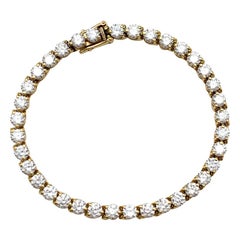 Cartier Tennis Bracelet, Yellow Gold and Diamonds
