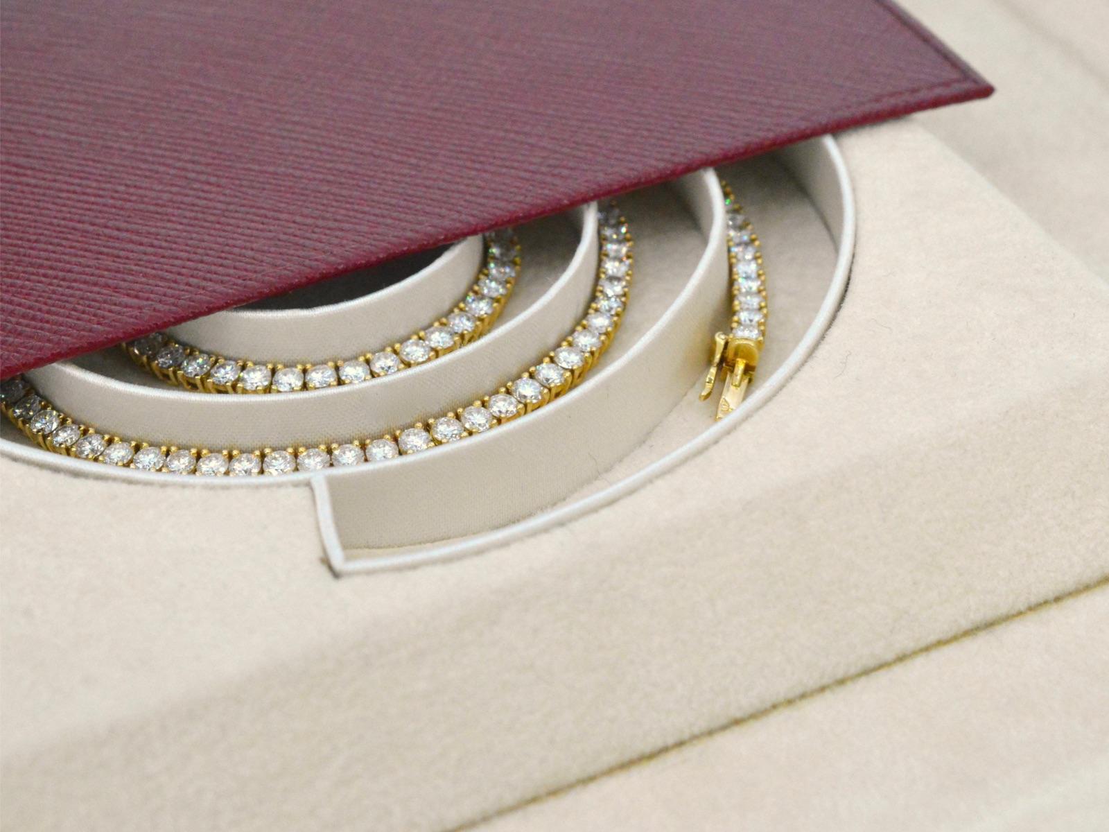 Brilliant Cut Cartier Tennis-Collier Necklace with 8.88 Carat Diamonds