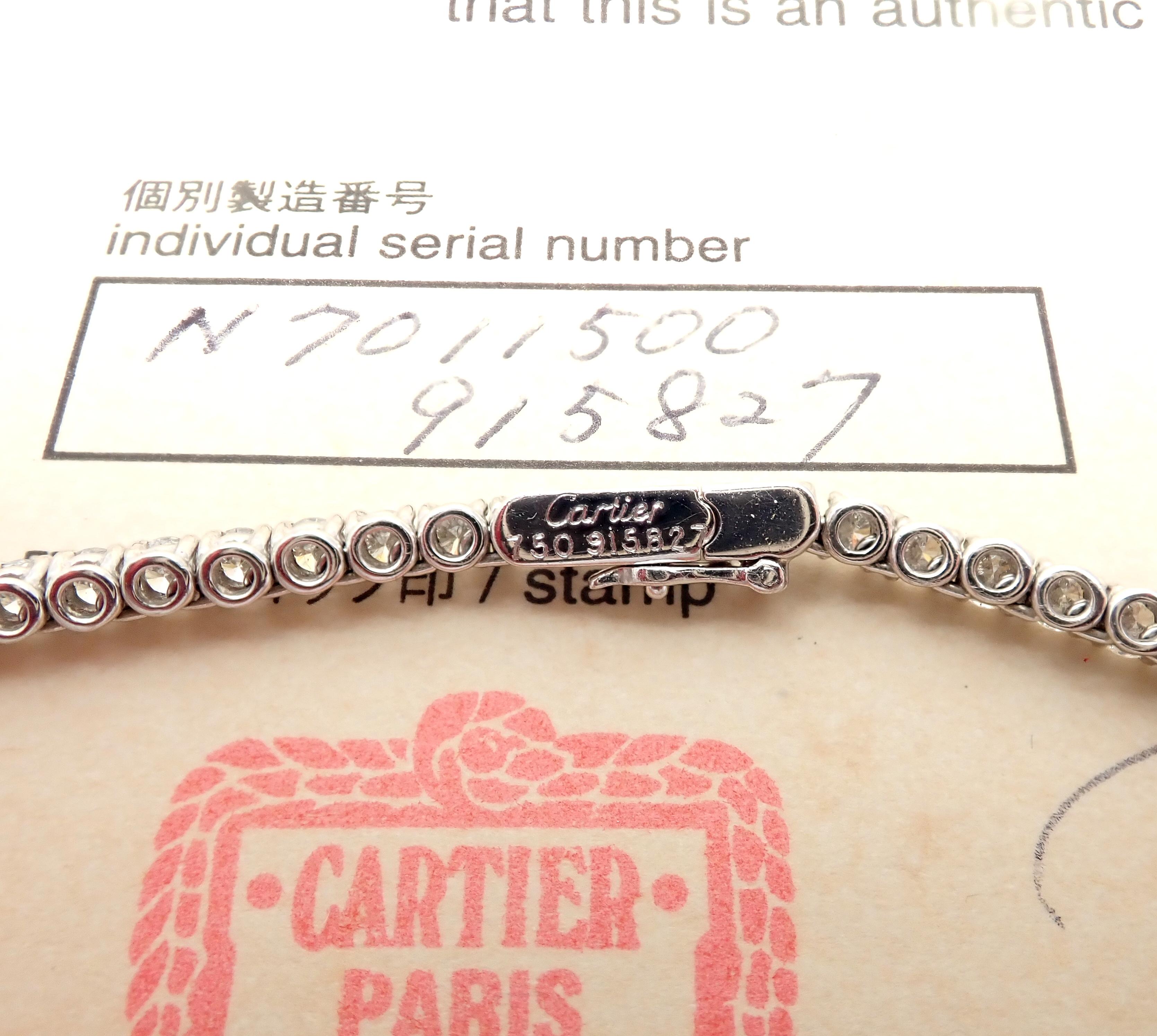 Cartier Tennis Line Diamond White Gold Necklace 3