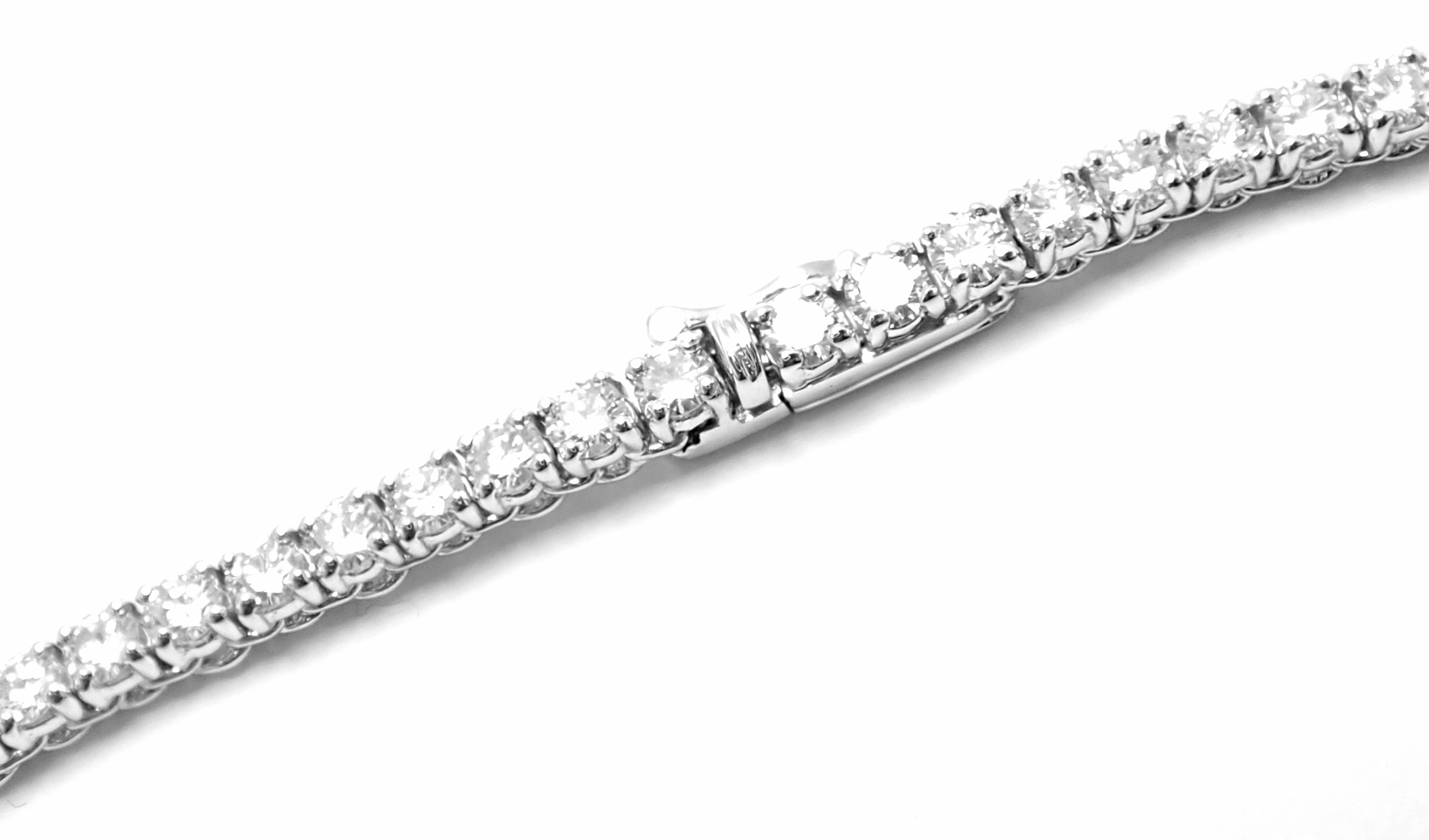 Cartier Tennis Line Diamond White Gold Necklace In Excellent Condition In Holland, PA