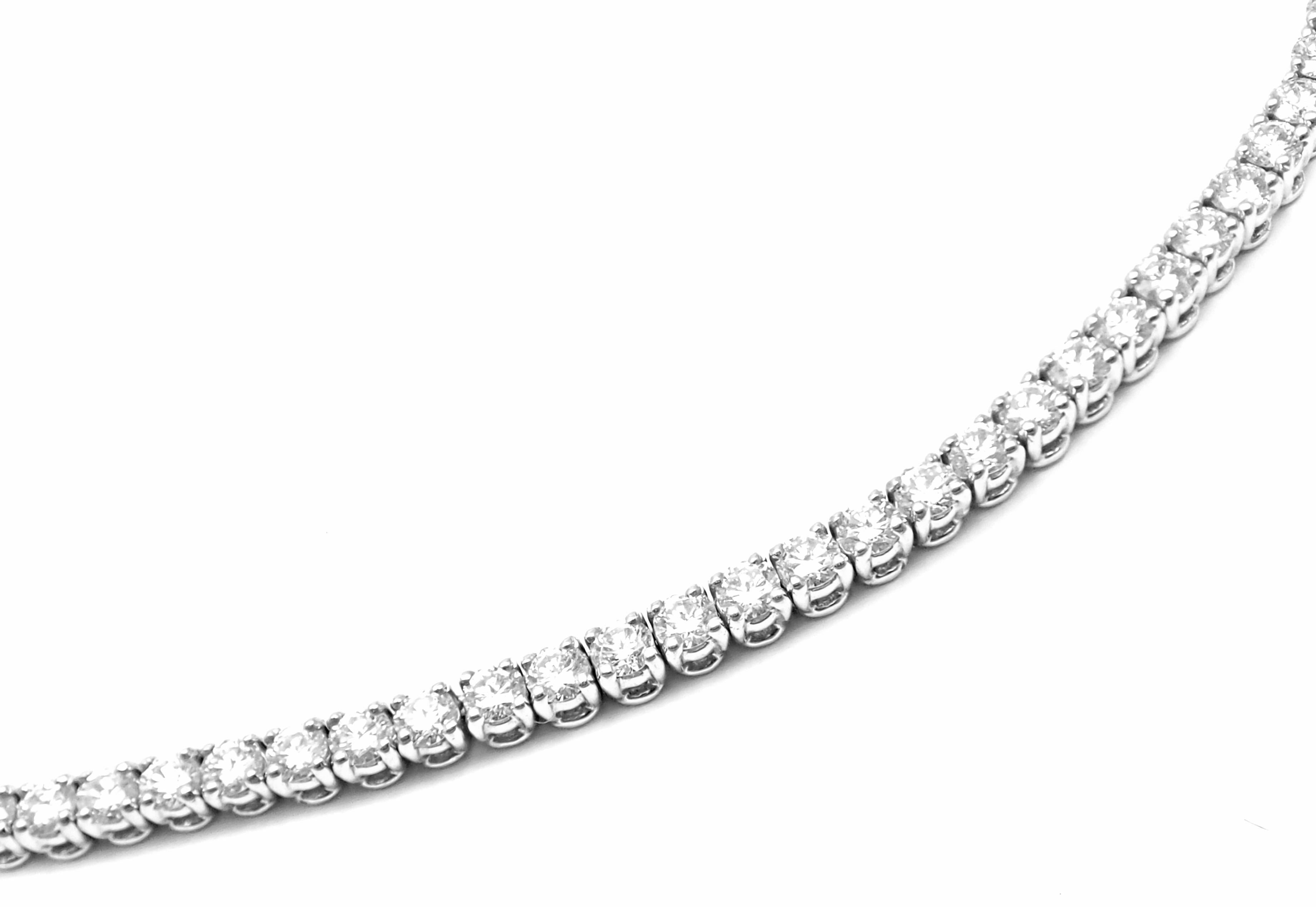 Cartier Tennis Line Diamond White Gold Necklace In Excellent Condition In Holland, PA