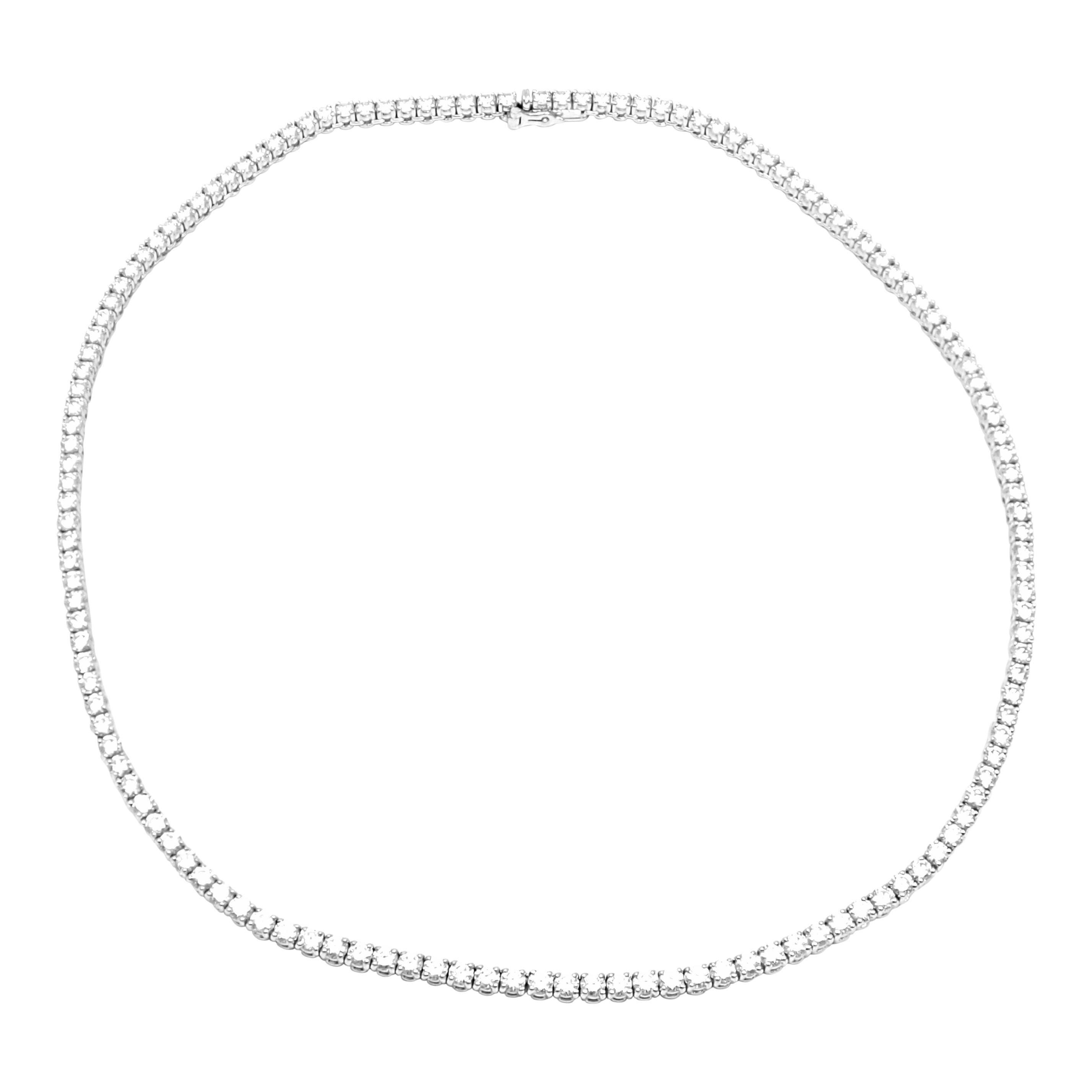 Cartier Tennis Line Diamond White Gold Necklace