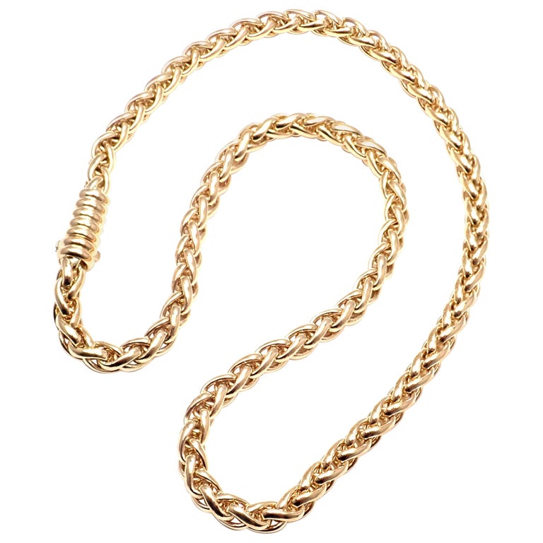 Cartier Thick Link Yellow Gold Chain Necklace at 1stDibs cartier link