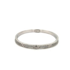 Cartier Thin Love Bracelet Pave Diamonds White Gold