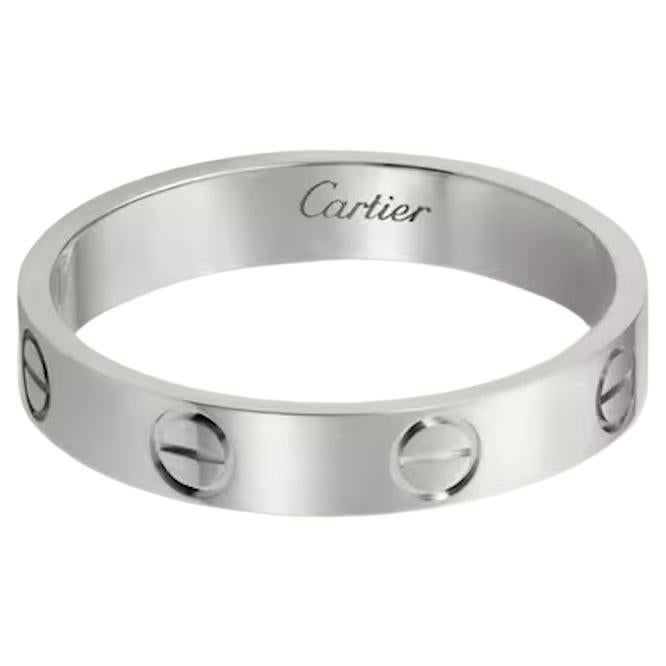 Cartier Anello dell'Amore Sottile Oro Bianco 18k Misura 46 In condizioni ottime in vendita a MIAMI, FL
