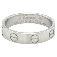 Cartier Anello dell'Amore Sottile Oro Bianco 18k Misura 46