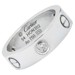 Cartier Anello dell'amore con tre diamanti in oro bianco 18 carati