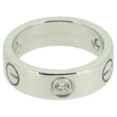 Cartier LOVE Ring mit drei Diamanten, Größe I (48)