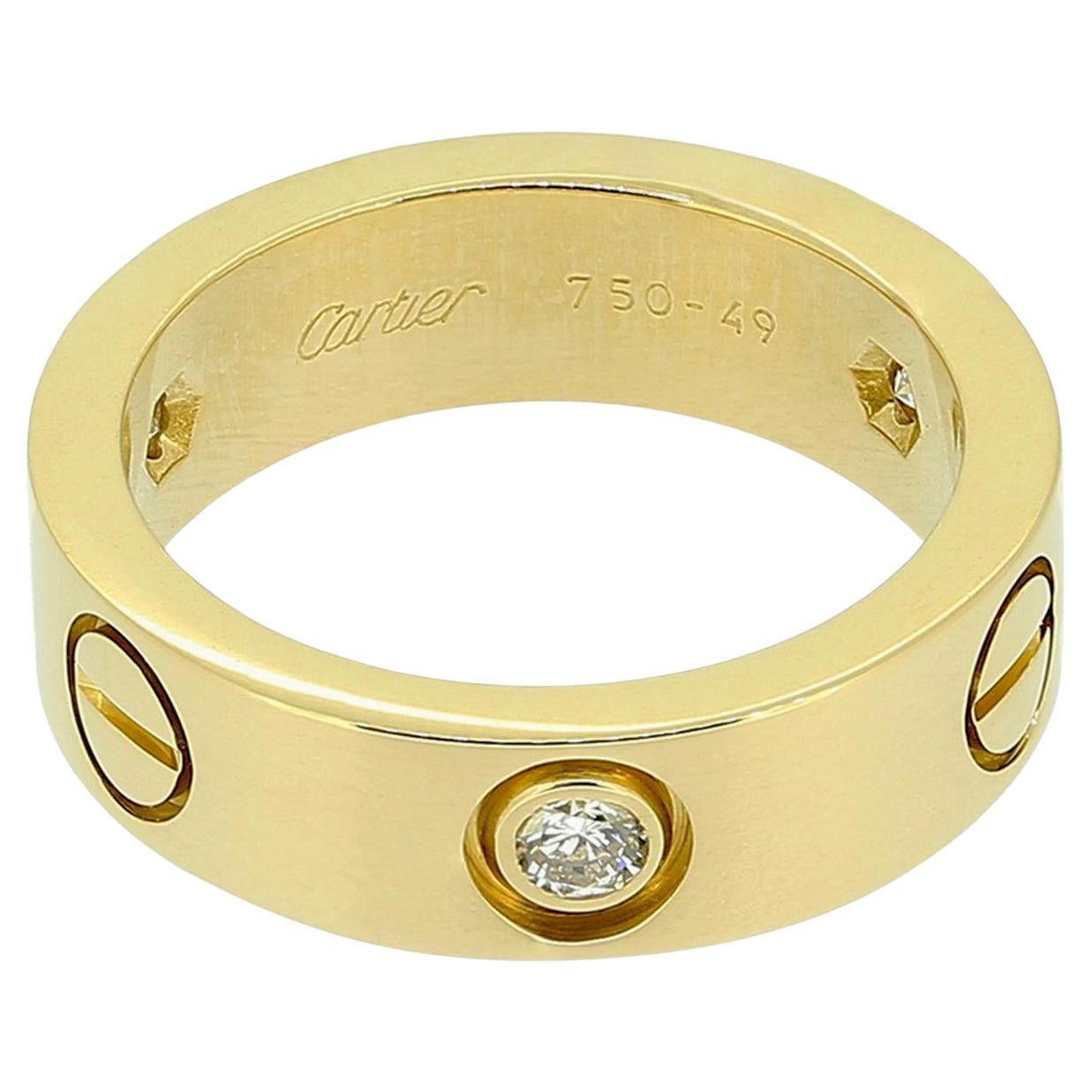Anillo Cartier Tres Diamantes LOVE Talla J (49)