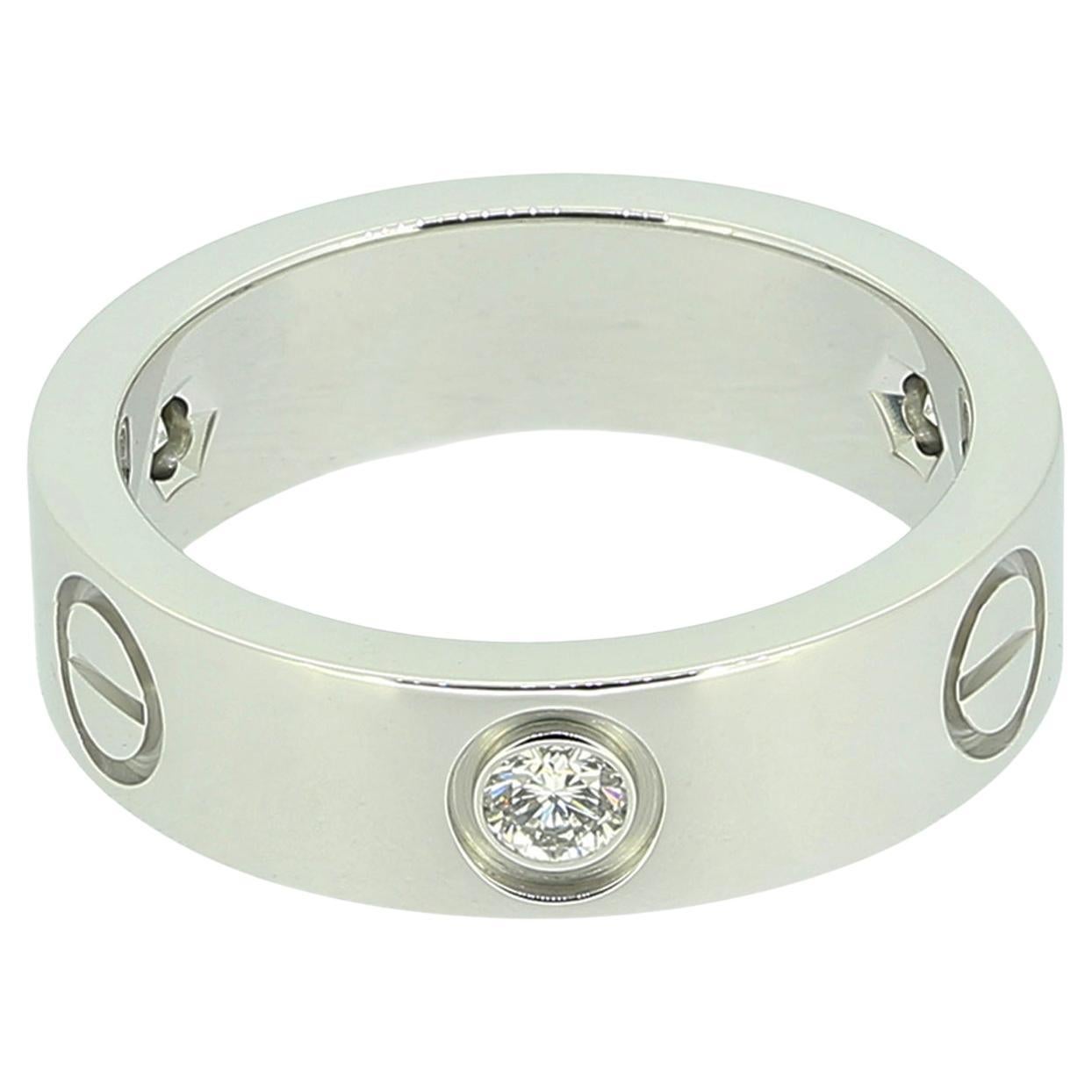 Cartier LOVE Ring mit drei Diamanten, Größe L (52)