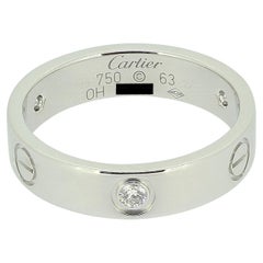 Cartier Three Diamond LOVE Ring Size V (63)