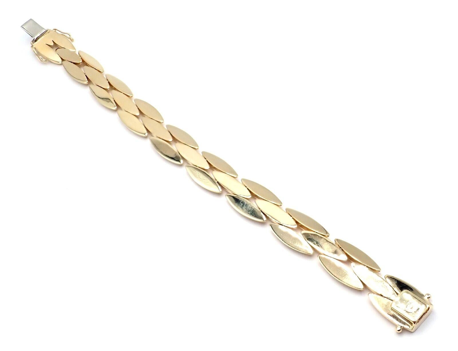 Cartier Three-Row Gentiane Rice Link Yellow Gold Bracelet 1
