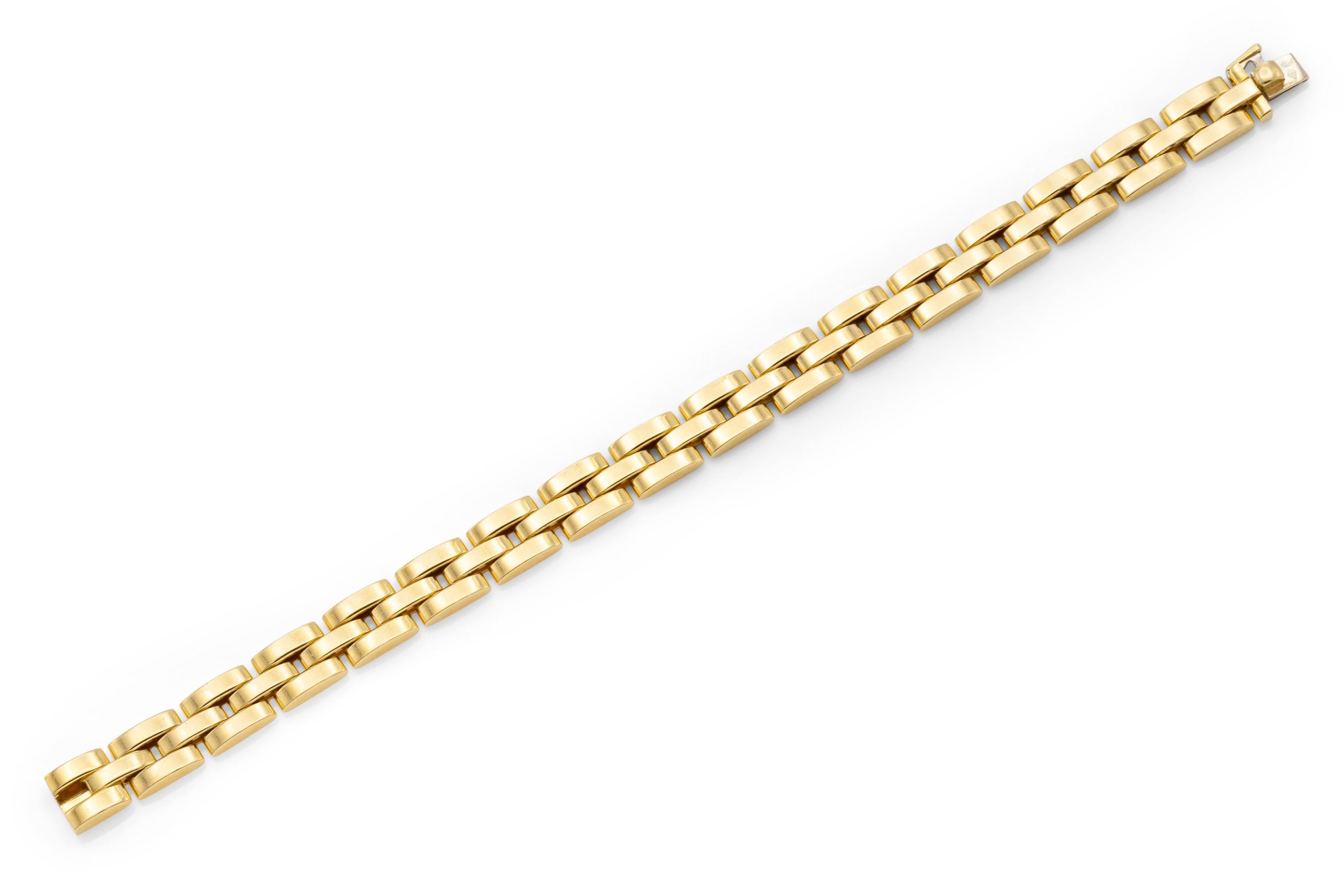 Cartier Three Row Maillon Panthere Bracelet In Good Condition In New York, NY