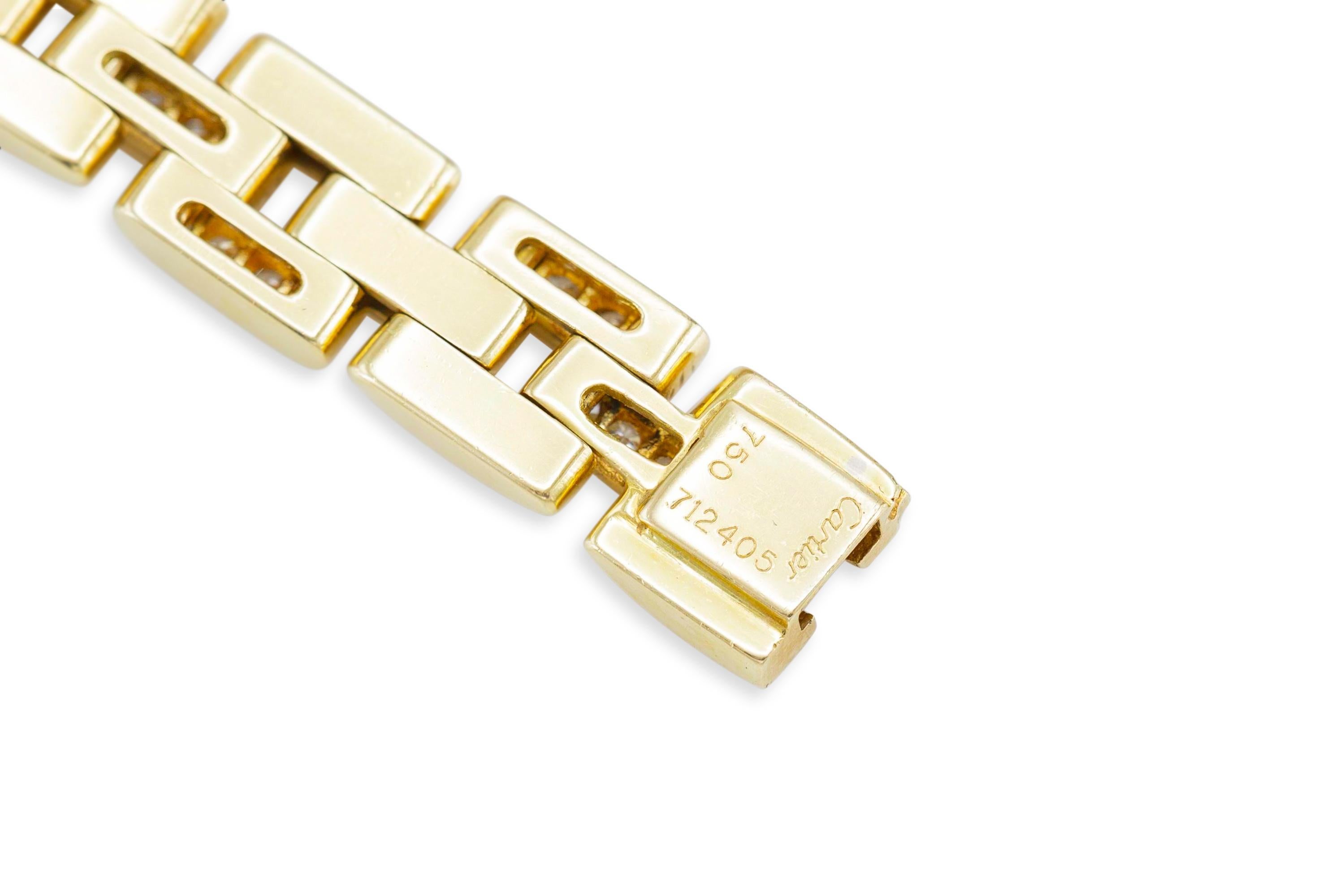 Cartier Three Row Maillon Panthere Bracelet In Good Condition In New York, NY