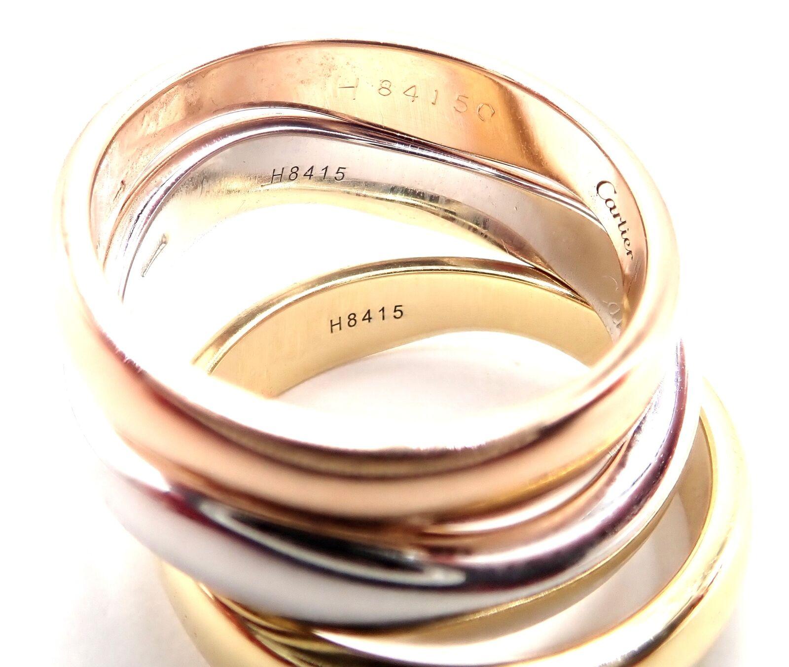 Cartier Bague à trois anneaux en or tricolore à enfiler Unisexe en vente