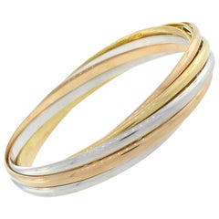 Cartier Three-Tone Gold Bangle Bracelet