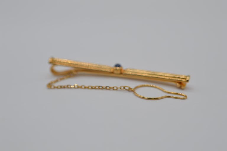 Barrette Cravate Vintage Or Brun Cabochon - Occasion Style Rétro