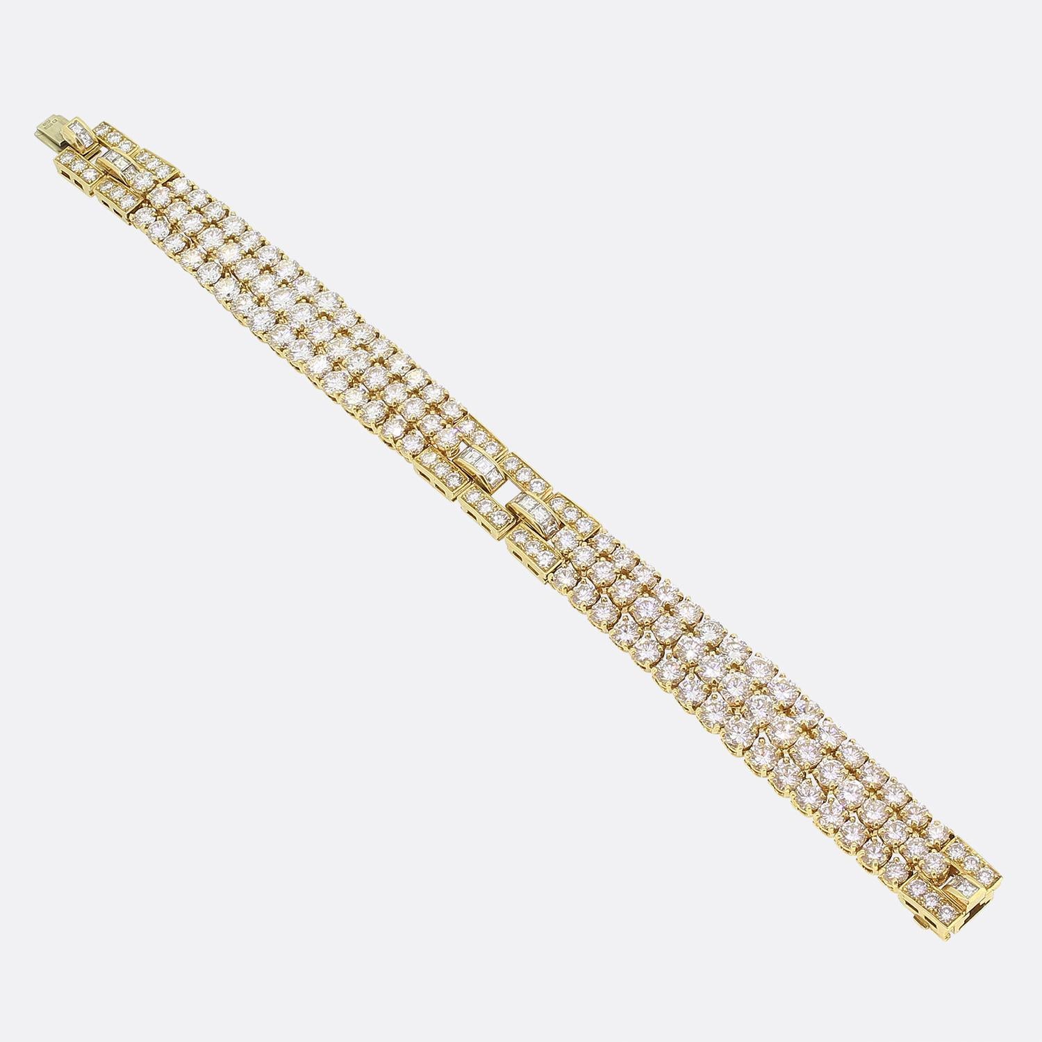 Taille brillant Cartier, bracelet Toccata en diamants en vente